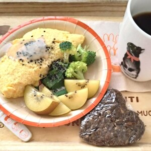 炭酸水でふんわり～チーズ入りオムレツ